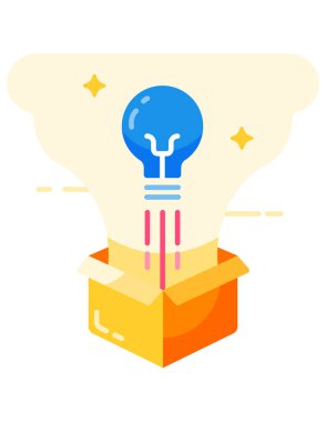 Simge tasarımı ile fikir kavramı, vektör illüstrasyonu 10 eps grafik.