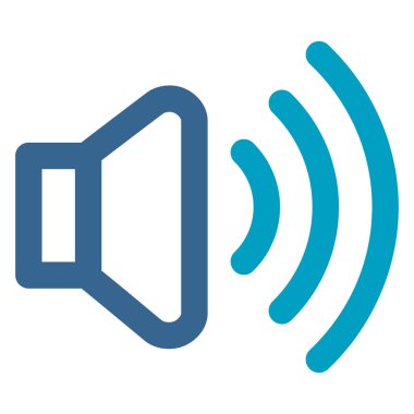 radyo ikonu. vektör biçimi, yuvarlak açılı, gri ve cyan renkleriyle çift renkli düz ikonik semboldür.