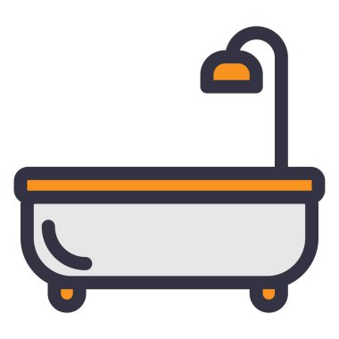 duş simgesi, vektör illüstrasyonu