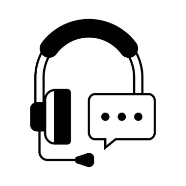 Sohbet web simgesi. Vektör illüstrasyonu 