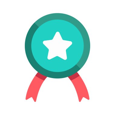 Beyaz arkaplanda izole edilmiş düz stil ödül ikonu. Patriot sembolü vektör illüstrasyonu