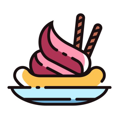 Gıdanın karikatür simgesinin vektör çizimi