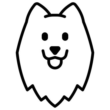 köpek yassı ikon vektör çizimi