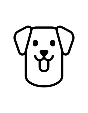 köpek simgesi vektör illüstrasyonu