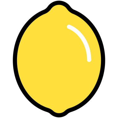 Sarı bir limonun vektör çizimi