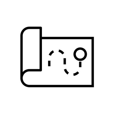 harita simgesi vektör illüstrasyonu 