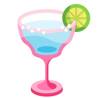 Margarita yassı ikon vektör çizimi