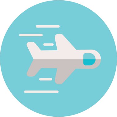 düzlem, simge, vektör illüstrasyonu 