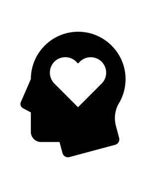 Kalp ikonu. Vektör illüstrasyonu