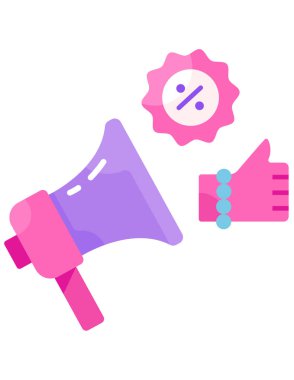 megafon düz vektör simgesi