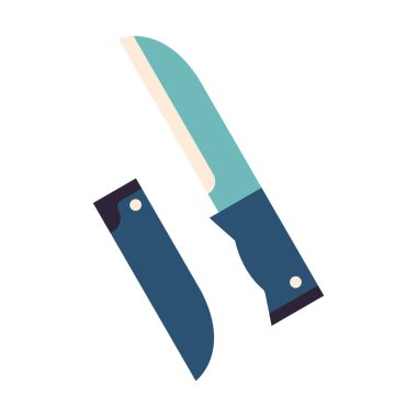 Bıçak düz simge vektör çizimi