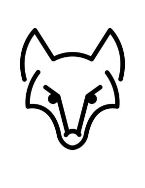 Tilki simgesi vektör illüstrasyonu
