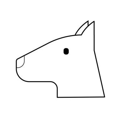 Bull terrier düz ikon vektör çizimi