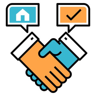 El sıkışma simgesi, vektör illüstrasyonu