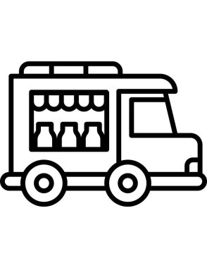 Kamyon web simgesi. Vektör illüstrasyonu 