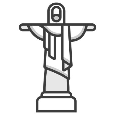 İsa heykelinin vektör çizimi