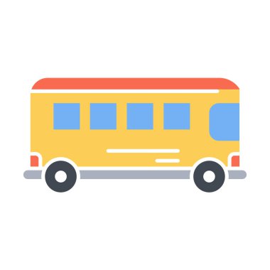 okul servisi vektör illüstrasyonu