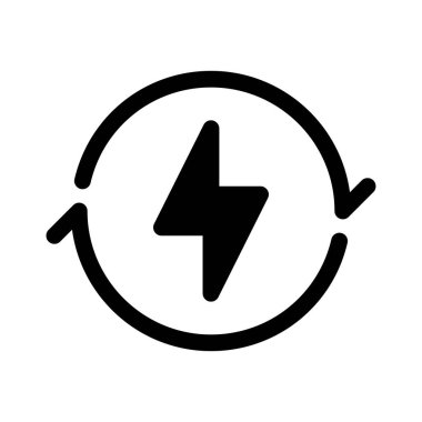 Enerji simgesi, vektör illüstrasyonu kaydediliyor 