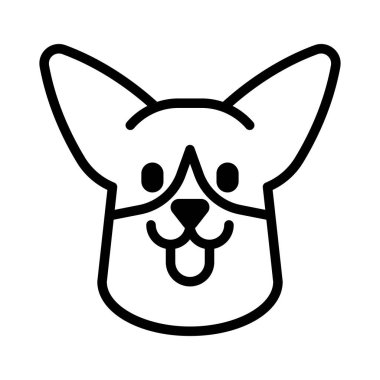 şirin köpek simgesi vektör illüstrasyonu