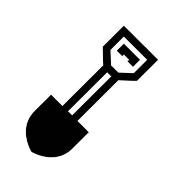 kürek simgesi vektör illüstrasyonu