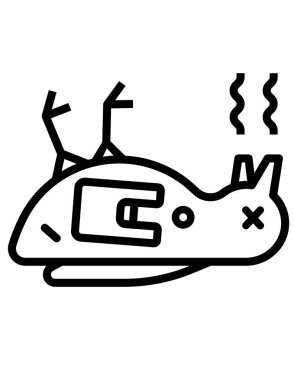 Kuş ile vektör biçimi eko illüstrasyonu