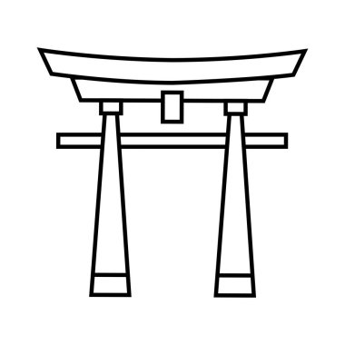 Çin geleneksel Japon vektör illüstrasyonu pagoda