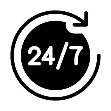24 saat servis simgesi