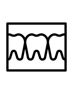 diş ağ simgesi, vektör illüstrasyonu 