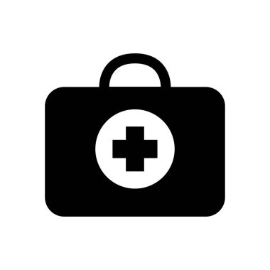 tıbbi çanta ikon vektör illüstrasyonu