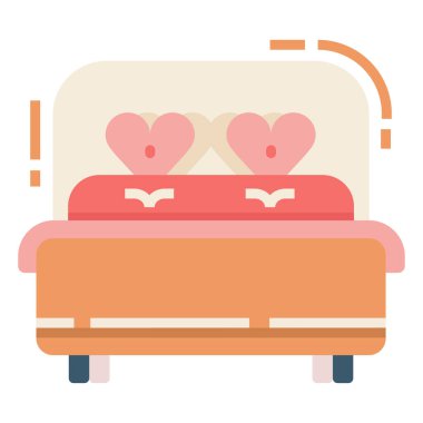 yatak ikonu vektör illüstrasyonu 