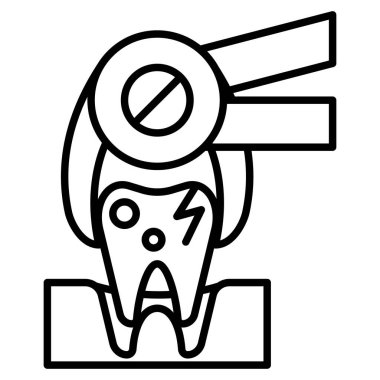 diş simgesi vektör illüstrasyonu 