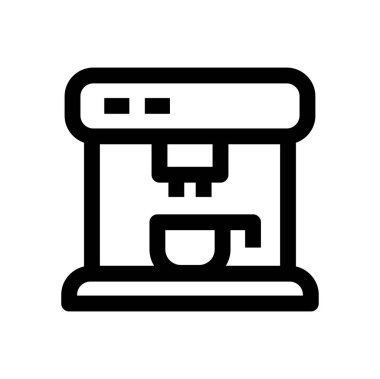 Kahve makinesi web simgesi. Vektör illüstrasyonu 