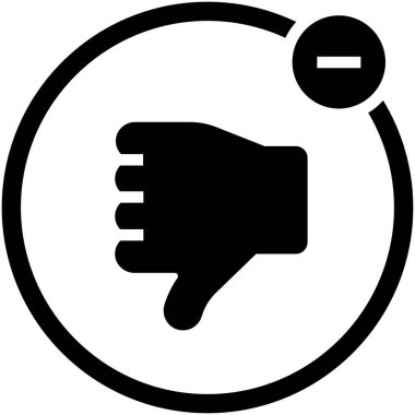 başparmak aşağı simgesi, vektör illüstrasyonu