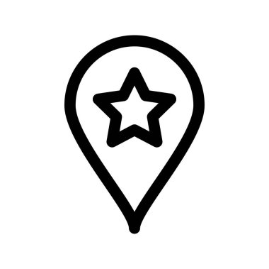 Coğrafi konum işareti web simgesi. Vektör illüstrasyonu 