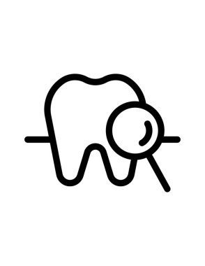 Diş hekimliği simgesi, vektör illüstrasyonu