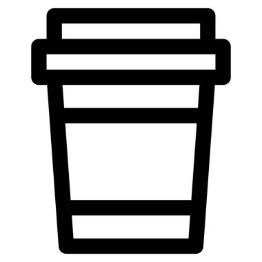 kahve yassı ikon vektör illüstrasyonu