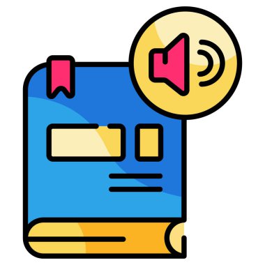 E-öğrenme düz ikon vektör çizimi