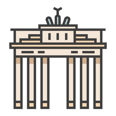 bina, simge, vektör illüstrasyonu 