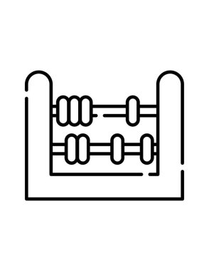 abacus ikon vektör illüstrasyonu
