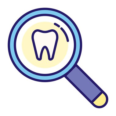 diş simgesi vektör illüstrasyonu 