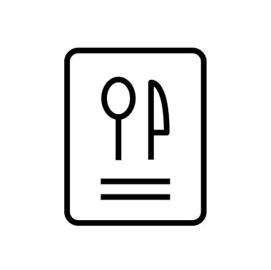 restoran menü simgesi, vektör illüstrasyonu