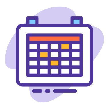 Takvim simgesinin vektör illüstrasyonu