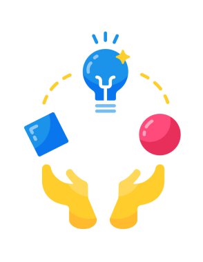 Para simgesi vektör illüstrasyon grafik tasarımlı ampul