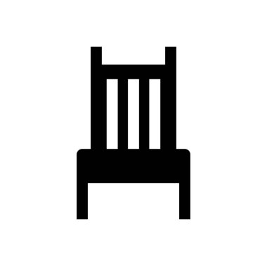 sandalye, simge, vektör illüstrasyonu 