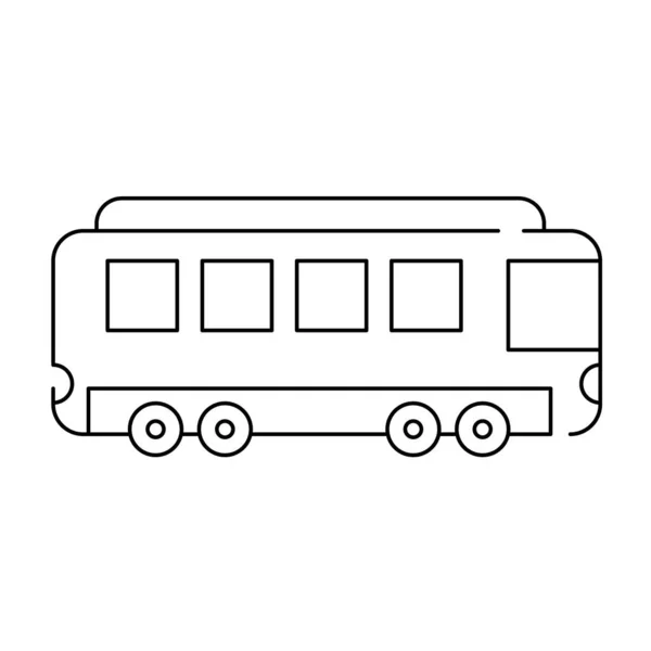 Icona Dell Autobus Semplice Illustrazione Delle Icone Vettoriali Del Tram — Vettoriale Stock