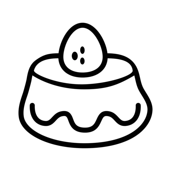 Kuchen Symbol Dessertvektorillustration — Stockvektor