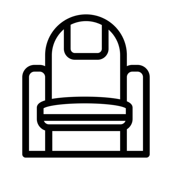 Sillón Icono Vector Ilustración — Vector de stock