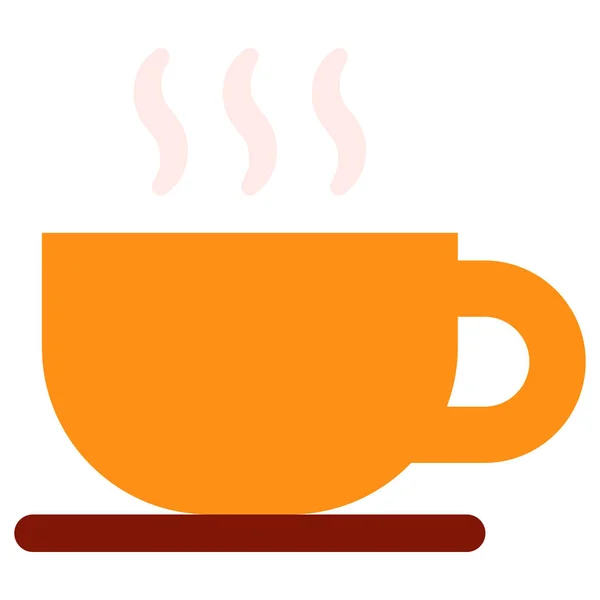 Kaffee Flach Symbol Vektor Illustration — Stockvektor