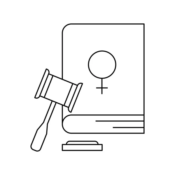 Gesetz Über Flache Icon Vektor Illustration Für Frauen — Stockvektor