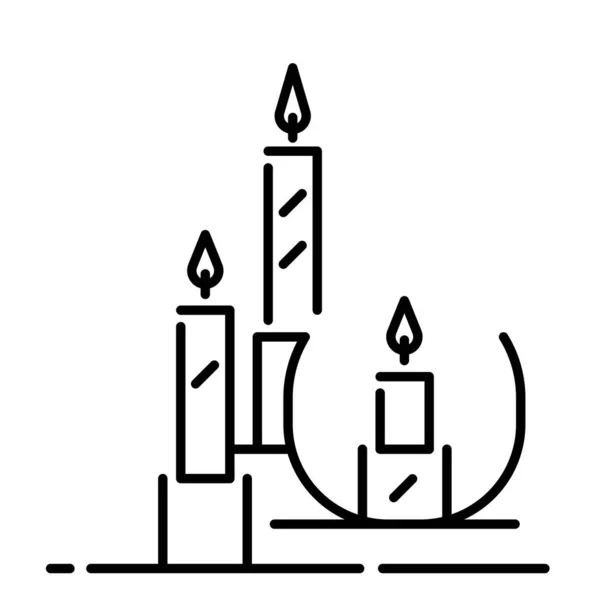 Candle Flat Icon Vector Illustration — Stock Vector